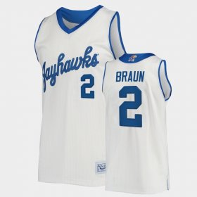 #2 Christian Braun Commemorative Basketball Kansas Jayhawks Commemorative Classic College Men's Cream Jersey 576217-489