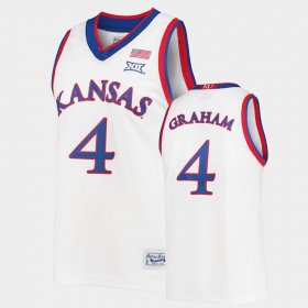 #4 Devonte' Graham Commemorative Basketball Kansas Commemorative Classic Men's White Jersey 435726-993