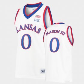 #0 Frank Mason III Commemorative Basketball University of Kansas Commemorative Classic Men's White Jersey 825453-902 #0 Frank Mason III Commemorative Basketball University of Kansas Commemorative Classic Men's White Jersey 825453-902