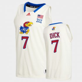 #7 Gradey Dick College Basketball Kansas Jayhawks Class of 2022 Men's Cream Jersey 897885-819