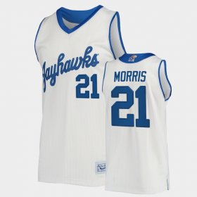 #21 Markieff Morris Commemorative Basketball University of Kansas Commemorative Classic College Men's Cream Jersey 254839-398