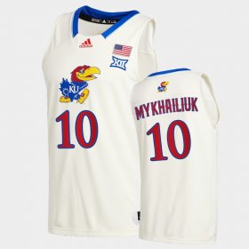 #10 Sviatoslav Mykhailiuk College Basketball University of Kansas Men's Cream Jersey 379538-407