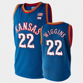 #22 Andrew Wiggins College Basketball Kansas Jayhawks Men Royal Jersey 729793-505