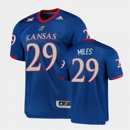 #29 Ben Miles Premier Kansas Football Mens Royal Jersey 522933-392