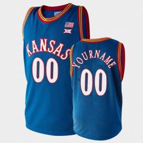 #00 Custom College Basketball University of Kansas Men Royal Jersey 211425-870