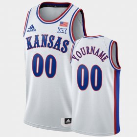 #00 Custom 1990s Throwback Jayhawks Men's White Jersey 582034-712