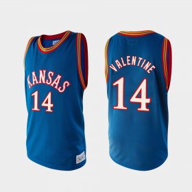 #14 Darnell Valentine Alumni Jayhawks College Basketball Men's Royal Jersey 964399-865