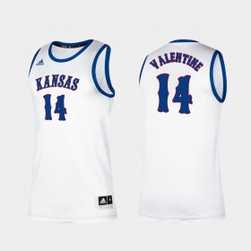 #14 Darnell Valentine Classic University of Kansas College Basketball Men White Jersey 173542-712