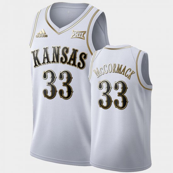 #33 David McCormack Golden Edition Kansas Limited Men\'s White Jersey 493265-548