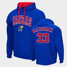 #33 David McCormack Arch & Logo 2.0 Jayhawks Pullover Men's Royal Hoodie 941992-468