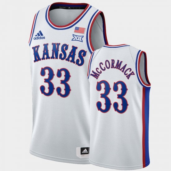 #33 David McCormack 1990s Throwback Kansas Mens White Jersey 419639-571