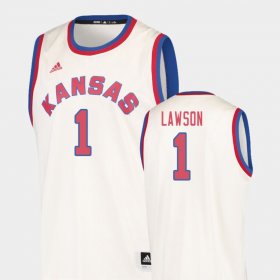 #1 Dedric Lawson Hardwood Classics Kansas College Basketball Mens Cream Jersey 415384-287