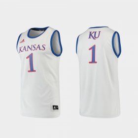 #1 Basketball Swingman Kansas Jayhawks Men's Gray Jersey 380172-467