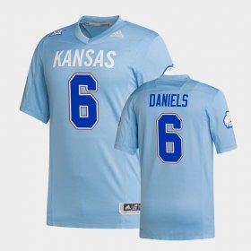 #6 Jalon Daniels Premier Kansas Strategy Men's Light Blue Jersey 442955-497