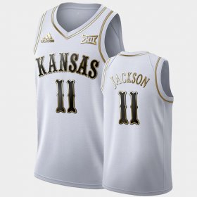 #11 Josh Jackson Golden Limited University of Kansas Mens White Jersey 419064-517