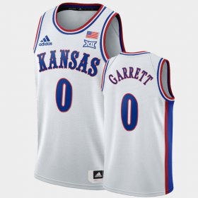 #0 Marcus Garrett 1990s Throwback Kansas Jayhawks Men White Jersey 255134-678