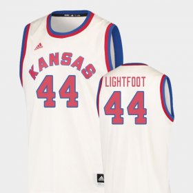 #44 Mitch Lightfoot Hardwood Classics Kansas College Basketball Men's Cream Jersey 886608-429