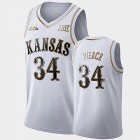 #34 Paul Pierce Golden Limited University of Kansas Retired Player Mens White Jersey 328881-421