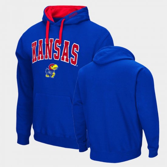 Arch & Logo 2.0 University of Kansas Pullover Men Royal Hoodie 753305-277