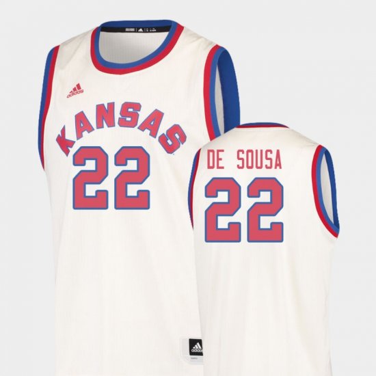 #22 Silvio De Sousa Hardwood Classics University of Kansas College Basketball Men Cream Jersey 478650-463