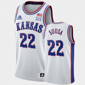 #22 Silvio De Sousa 1990s Throwback Kansas Jayhawks Men White Jersey 826100-208