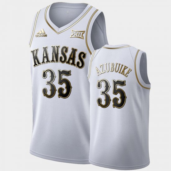 #35 Udoka Azubuike Golden Edition University of Kansas Limited Mens White Jersey 452377-171