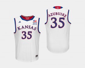 #35 Udoka Azubuike College Basketball Kansas Mens White Jersey 961850-481