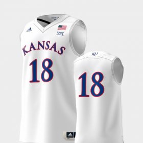 #18 Basketball Swingman Kansas College Replica Mens White Jersey 268578-656